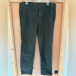Outerknown Lost Coast Moleskin Pants - Olive Green